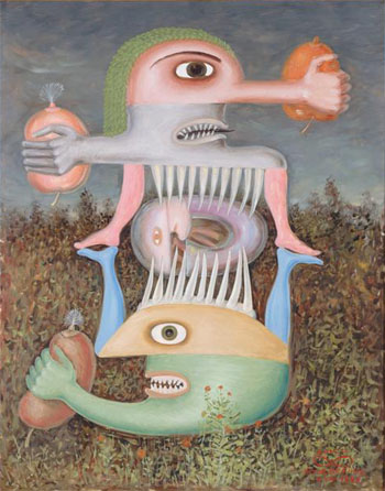 Totem de la Subjectivite Blessee II 1948 - Victor Brauner reproduction oil painting