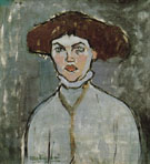 Head of a Young Woman 1908 - Amedeo Modigliani