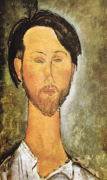 Portrait of Leopold Zborovski 1918 - Amedeo Modigliani reproduction oil painting