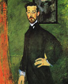 Portrait of Paul Alexandre Against a Green Background 1909 - Amedeo Modigliani reproduction oil painting