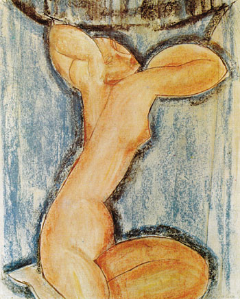 Caryatid 1913 - Amedeo Modigliani reproduction oil painting
