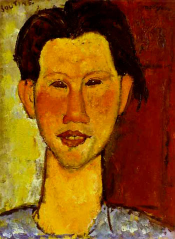 Portrait of Chaim Soutine 1915 - Amedeo Modigliani reproduction oil painting
