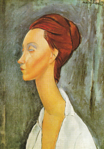 Portrait of Lunia Czechovska 1919 - Amedeo Modigliani reproduction oil painting