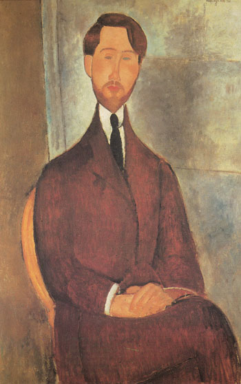 Portrait of Leopold Zborowski 1916 - Amedeo Modigliani reproduction oil painting