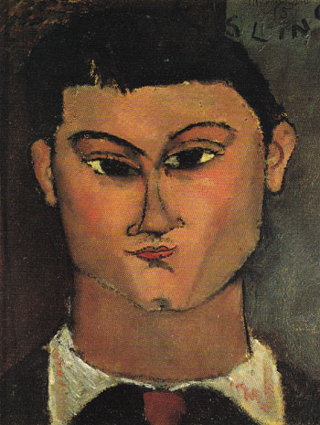 Portrait of Moise Kisling 1915 - Amedeo Modigliani reproduction oil painting