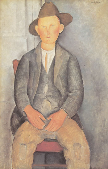 The Little Peasant 1918 - Amedeo Modigliani reproduction oil painting