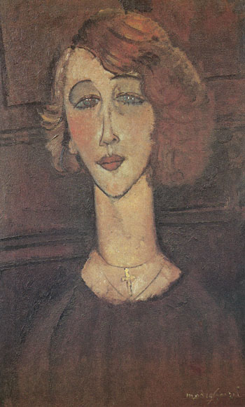 The Blonde Renee 1916 - Amedeo Modigliani reproduction oil painting