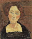 Woman with Red Hair and Blue Eyes 1917 - Amedeo Modigliani reproduction oil painting