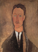 Portrait of Leopold Survage c1917 - Amedeo Modigliani reproduction oil painting