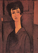 Portrait of a Young Woman Victoria 1916 - Amedeo Modigliani reproduction oil painting