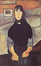 The Country Girl 1919 - Amedeo Modigliani reproduction oil painting