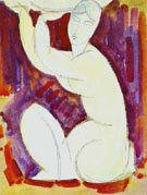 Caryatid A 1913 - Amedeo Modigliani reproduction oil painting