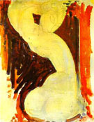 Caryatid c1913 - Amedeo Modigliani reproduction oil painting