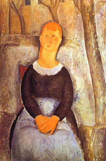 La Belle Epiciere 1918 - Amedeo Modigliani reproduction oil painting