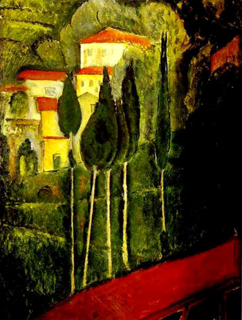 Landscape 1919 - Amedeo Modigliani reproduction oil painting