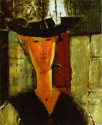 Madam Pompadour Portrait of Beatrice Hastings 1915 - Amedeo Modigliani reproduction oil painting