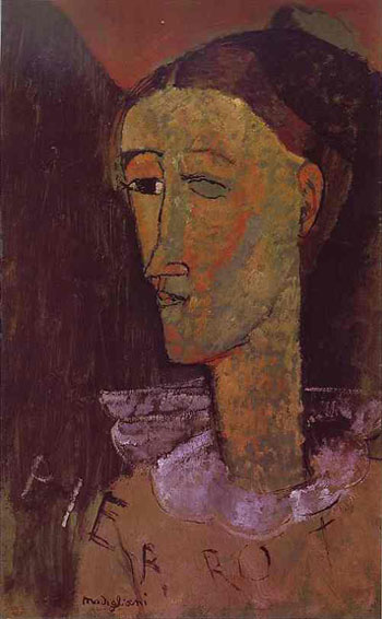 Pierrot 1915 - Amedeo Modigliani reproduction oil painting