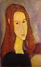 Portrait of a Girl 1917 - Amedeo Modigliani reproduction oil painting