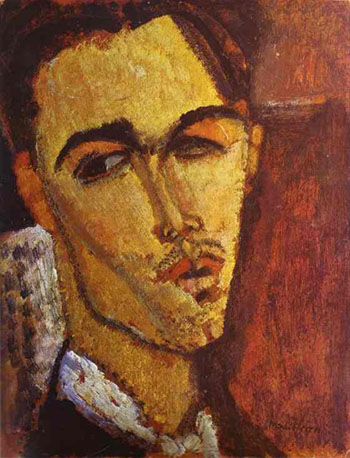 Portrait of the Spanish Painter Celso Lagar 1915 - Amedeo Modigliani reproduction oil painting