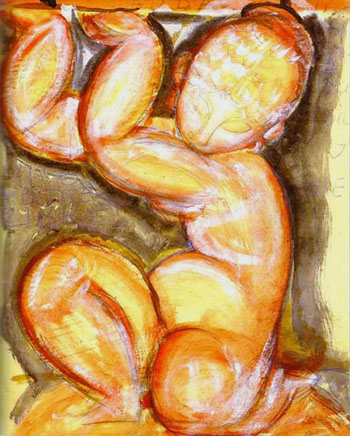 Rose Caryatid Audace c1914 - Amedeo Modigliani reproduction oil painting