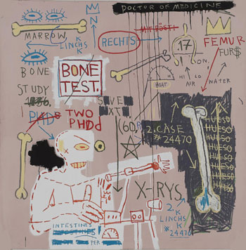 Carbon Dating System Versus Scratchproof Tape, 1982 - Jean-Michel-Basquiat reproduction oil painting