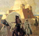 Church at Rancho de Taos 1917 - Ernest L Blumenschein reproduction oil painting