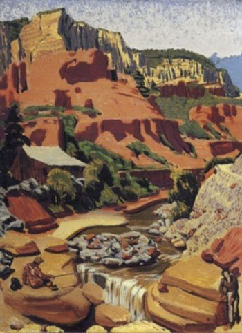 Oak Creek Canyon Arizona Approximate - Ernest L Blumenschein reproduction oil painting