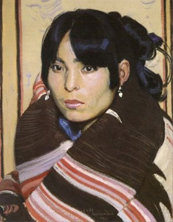 Portrait of Albedia 1924 - Ernest L Blumenschein reproduction oil painting