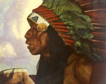 Taos Indian Cheif - Ernest L Blumenschein reproduction oil painting