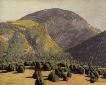 Tree Covered Mountains - Ernest L Blumenschein reproduction oil painting