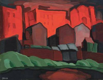 American Night Red Glare - Oscar Bluemner reproduction oil painting