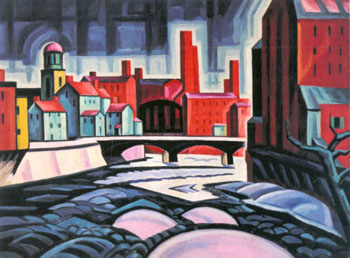 Expression of a Silktown New Jersey 1915 - Oscar Bluemner reproduction oil painting