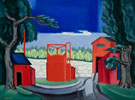 Red Tank West Quincy 1922 - Oscar Bluemner reproduction oil painting