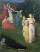 Death and The Maidens - Pierre Puvis de Chavannes reproduction oil painting