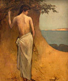 Girl by the Sea - Pierre Puvis de Chavannes reproduction oil painting