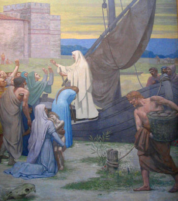 Life of St Genevieve - Pierre Puvis de Chavannes reproduction oil painting