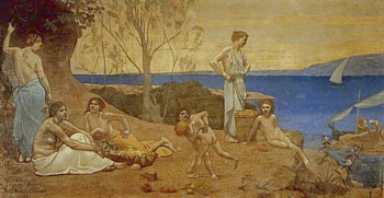 Doux Pays 1882 - Pierre Puvis de Chavannes reproduction oil painting