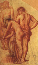 Study of Four Figures for Repose 1863 - Pierre Puvis de Chavannes reproduction oil painting