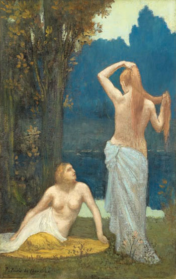 The Bathers - Pierre Puvis de Chavannes reproduction oil painting