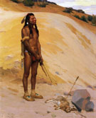 An Indian Hunter 1897 - E Irving Couse reproduction oil painting