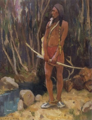 Approximate 1913 - E Irving Couse reproduction oil painting