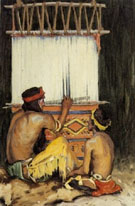 At The Loom - E Irving Couse