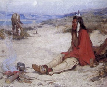 Pawhyumma Umitilla Indian 1892 - E Irving Couse reproduction oil painting