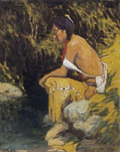 Resting - E Irving Couse reproduction oil painting