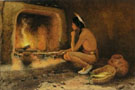 Roasting Corn 1904 - E Irving Couse reproduction oil painting