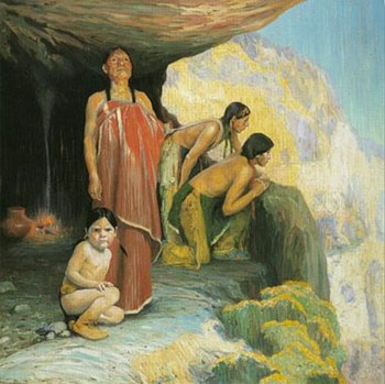 Sun Worshipers c1919 - E Irving Couse reproduction oil painting