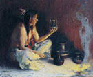 Taos Indian and Pottery - E Irving Couse