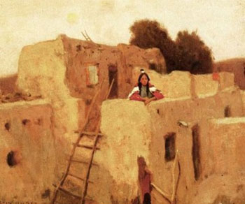 Taos Maiden - E Irving Couse reproduction oil painting