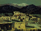 Pueblo Moonlight and Snow - E Irving Couse