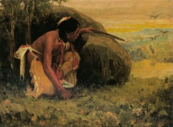 Ambush - E Irving Couse reproduction oil painting